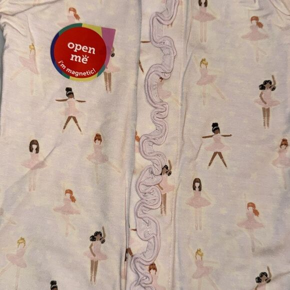 NWT Magnetic Me Modal Pink Coverall with Ruffled Ballet Design - Picture 4 of 6